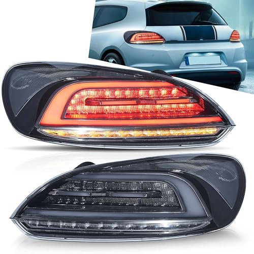 VLAND Rückleuchten passend für V-W Sci-rocco 1.4, 2.0, Version R 2009-2014, Rückleuchten mit Sequential Blinker, Geräuchert