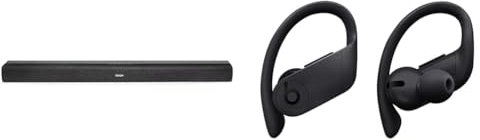 Denon DHT-S216 Soundbar for Surround Sound System, Bluetooth, with Built-in Subwoofers & Beats Powerbeats Pro Wireless Earphones - Apple H1 Headphone Chip, Class 1 Bluetooth