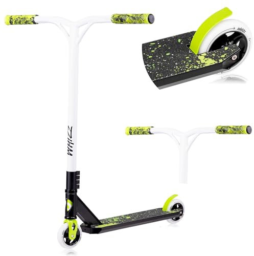 LIONELO WHIZZ Stunt Scooter, ABEC-9 Kugellager, Aluminium Deck, HIC Kompressionssystem, 110mm Rollen, breiter T-Rohr Lenker, Flex Fender MN Steel Bremse, einzigartiges Design