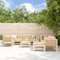 ShGaxin 10-TLG. Garten-Lounge-Set mit Kissen Massivholz, Lounge Gartenmöbel Set, Terassenmöbel Wetterfest, Loungemöbel Terrasse, Gartenlounge, Garten Loungemöbel Set, 3186095