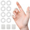 20 Stück Akupressurringe Stachelige Sensorische Finger Massage Ring Fingermassagering, Geräuschlose Entspannende Massageringe für Fingerspitze der Erwachsene und Jugendliche (Silbern)