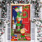 YAXZIM Decoraciones de Puerta de Navidad, Decoración de Cubierta de Puerta de Navidad,Bandera de Fondo Foto Navidad para Decoraciones de Fiesta de Navidad y Nuevo Año,185x90cm (Elfo)