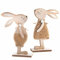 HERZONE Hase Aufsteller für Ostern,Osterhase Figur osterndeko Osterhase zum Hinstellen (D)