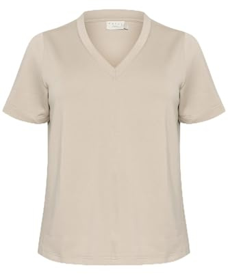 KAFFE CURVE Damen T-Shirt Kurzarm KCannita Kurzarm