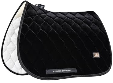 Harrison Howard General Purpose Saddle Pad for Horse Riding Training English Saddle Pad Soft Cushioning for Horse Back Black