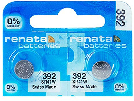 Renata 392 SR41W Lot de 2 piles pour montre Oxyde d'argent