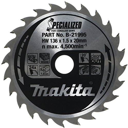 Makita b-21995 TCT Saw Blade 136 x 20 x 24T, Multi-Colour