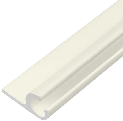 LYSEL® Kederschiene Kederleiste Kederprofil 15x30mm pulverbeschichtet 3m 45° Elfenbein Ø10mm für Keder 6-9mm