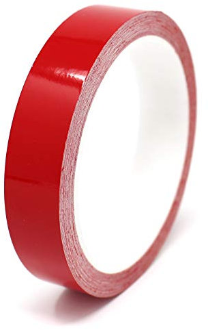 Finest Folia Bandes adhesives décoratives pour auto voiture moto bateau modélisme nombreux coloris longueur 10m ruban adhésif (Rouge, 20mm)