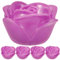 Uonlytech 5 Pcs Flameless Candle Flower Night Light LED Tea Lights Waterproof Floating Rose for Pool Garden Fish Tank Wedding Party Decor Purple