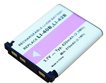 PowerSmart® 620mAh Batterie pour Olympus VR-310, VR-320, VR-325, VR-330, FE-150, FE-150 Zoom, FE-160, FE-190, FE-20, FE-220, FE-220D, FE-230, FE-240, FE-250, FE-280, FE-290, FE-300, FE-3000