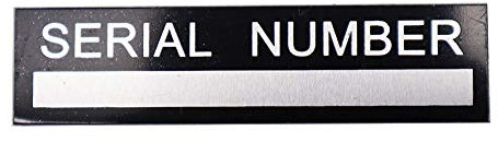 Beyondcity Placa de identificación universal de aluminio con número de serie vintage para vehículos VIN 100 mm x 25 mm