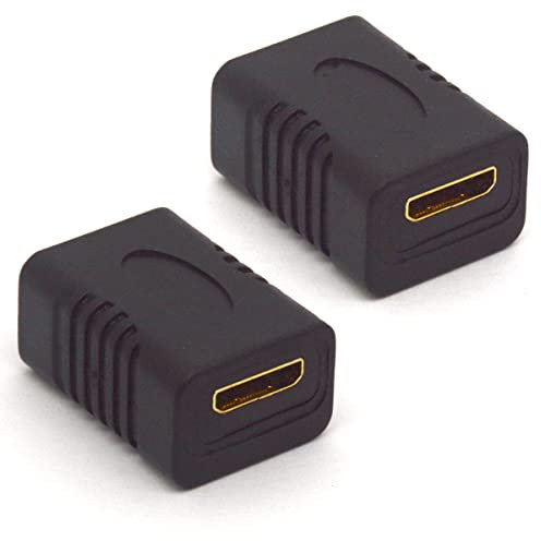 HTGuoji Mini HDMI Coupler 4K Mini-HDMI Adapter HDMI Type C Female to Female Connector Support 3D 1080P HDMI Extender for Phone Cameras Tablet (2Pcs)