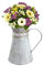 Iron Vase Vintage Tin Bucket Flower Retro Metal Jugs for Home Office Decoration Country Style