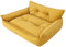 DOGGY Hundebett Haustierbett Hundeliege Gesteppt Hundekissen Bett Sofa Hundematratze Tierbett Hundesofa Matratze, Gelb Fancy, L - 64 x 49 cm