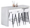 MOBILI FIVER, Mesa Alta Evolution 180x60, Cemento Gris, Mesa Auxiliar de Cocina para 6 Personas, Made In Italy