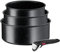 Tefal Ingenio Black Stone - Batería de cocina (4 piezas, negro, pack de variedad)