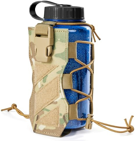OneTigris Trinkflasche Flaschenhalter MOLLE Feldflaschentasche Carrier Extreme Minimalist Trinkflasche Halter