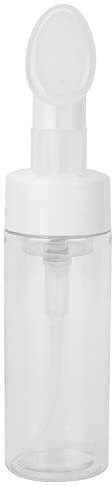 Mousse Mousse Bouteille Mousse Silicone Brosse Nettoyant Visage Vide Rechargeable Bouteille Moussant Transparent(200 ml)