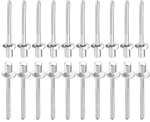 DTGN 4mm x 7mm (DxL) Aveugle Rivets - 50Paquet - Bonne pour Machines Assemblage - 304 Acier Acier Inox Dôme Fermé Extrémité Rivet