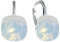 Damen Hängen Ohrringe Silber 925 mit Marken Kristalle Zirkonia - Schmuck Echt Silberne Hängende Ohrhanger für Frauen und Mädchen - Hängeohrringe Ideal Geschenk (White opal)