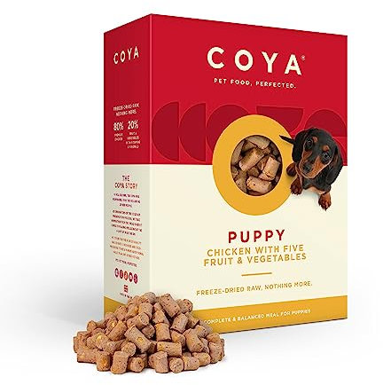 COYA Freeze-Dried Raw Puppy Food, Chicken (750g) Hypoallergenic & Grain Free, Made With 80% Meat & 20% Fruit & Vegetables | Complete Dog Food In A Easy Freeze-Dried Solution, Raw Without The Chore
