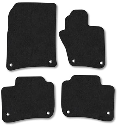 Porsche Cayenne (2010-2018) Car Mats Accessories Tailored Fit Carpet Floor Mats Non Slip Black Trim Full Coverage Compatible Accessory Front Rear Set Anti Slip Granulated Backing Hand-Finished Clips