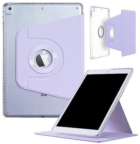 DMaos für iPad 9. 8. 7. Erzeugung (10,2'') Hülle, Pro-2. Air-3. (10,5'') Hülle, Magnetic Abnehmbare Smart Cover, Faltbarer Ständer - Lavendel
