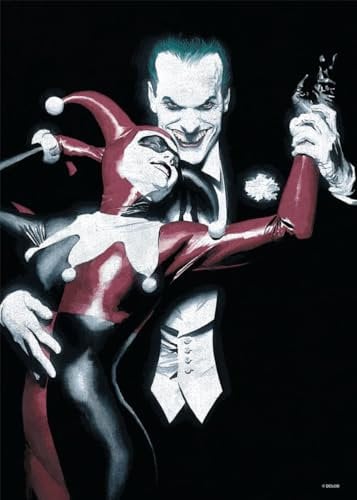 Displate Offiziell DC Comics MetallPoster Magnetische Befestigung Inklusive Lizenziert Bilder Hochwertiges Poster DC Heroes Ross Edition - Joker and Harley 45 cm x 32 cm