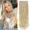 BARSDAR Clip in Extensions, 5 PCS Lange Wellige Clip in Haarverlängerungen Dickes Natürliches Weiches Synthetisches Haarteil Für Frauen Mädchen -50 cm,Helles Aschblond mit butterblonden Highlights