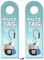Türhänger 3er Set für den Putztag in blau mit Staubsauger Motiv Türschild um WG Mitbewohnern oder Mieter daran zu erinnern, dass heute Putztag oder Kehrwoche ist und sie sauber