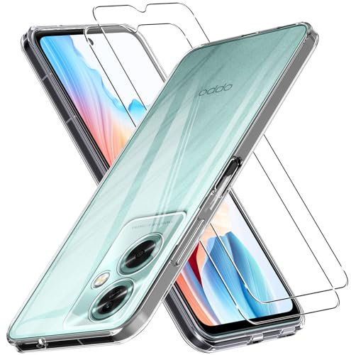 CONAPIKA Cover per OPPO A79 5G con 2 Vetro Temperato,Ultra Sottile Morbido Antiurto Anticaduta Paraurti Protettiva Case Flessibile TPU Anti-Graffio Anti-Impronta Telefono Custodia Cover