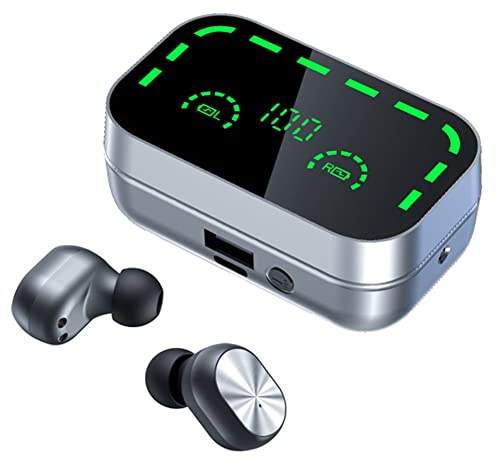 CENMEN YD05 - Auriculares Bluetooth inalámbricos 5.3 con pantalla digital inteligente - Auriculares in-ear HiFi estéreo, reducción de ruido