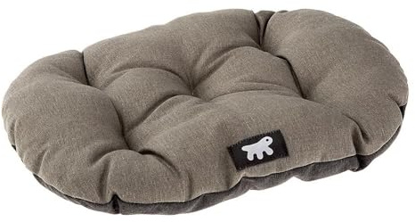 Ferplast Panier Chien Coussin pour Chiens, Lavable, Tapis pour Niches et Voitures, en Coton avec Rembourrage Doux, 78 x 50 cm. Marron