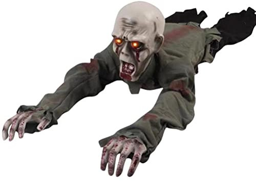 Bonbela Accesorio de Halloween para Gatear, Zombi, Fantasma Eléctrico de Halloween con Control de Sonido de Voz de Terror, Accesorio para Fantasma Sangriento, Decoración de