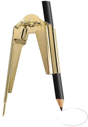 Scribe Tool,U Scribe Jig,Geometry Compass Scriber Tool,Accurate Compass Drawing Scribing Tool,Carpenters Tools Scribing Compass for Drawing,Drafting,Geometry,Carpentry,Woodworking (Gold)