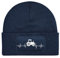 NIMAMA Mütze Beanie Heartbeat Traktor Wintermütze Statement Spruch Print Geschenk Unisex Strickmütze für Herren & Damen - Navyblau