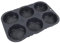 Tomvorks Moule à Pain à Hamburger à 6 Cavités, Moule de Cuisson Pliable en Silicone pour Congélateurs, Fours et Micro-ondes