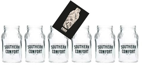 Individuelles Set mit Southern Comfort 6er Set Lynchburg 6x Glas Gläser Bar Cocktail/Marmeladenglas