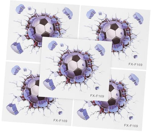 jojofuny 2 Sätze Fußball Dekoration Fußballplakat Spielzimmer Fußball Nachtlicht Wand Fußball Hängende Dekoration Fußballdekor Für Jungenzimmer Wohnzimmer Aufkleber Pvc 5 Stück * 2