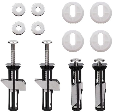 CONNECTION 4 Pezzi Fissaggio Tavoletta WC Kit di Bulloni per Sedile WC Viti Fissaggio WC Fissaggi Vite per Sedile WC Viti di Fissaggi per Sedile Toilet Seat Bolts Fittings Kit per Fissare Tavoletta