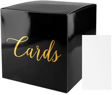 Lotsdonxia Partygeschenk-Organizer, schwarzes Papier, Hochzeit, Wahlgrußkarte, Nachricht und Geständnis, weiße Ballonbox für Valentinstag, Geburtstag und Hochzeit