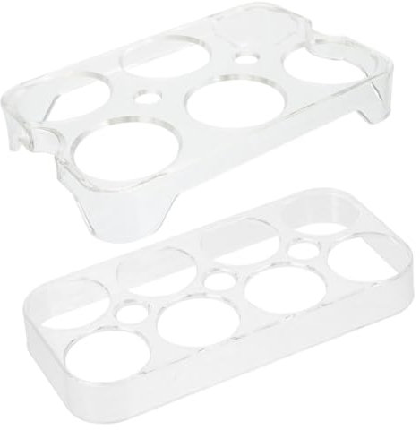 PRETYZOOM Soporte Para Huevos Organizador De Cocina Para Nevera 2 Unidades Caja Transparente Para Almacenamiento De Huevos Ahorra Espacio TamañO Compacto
