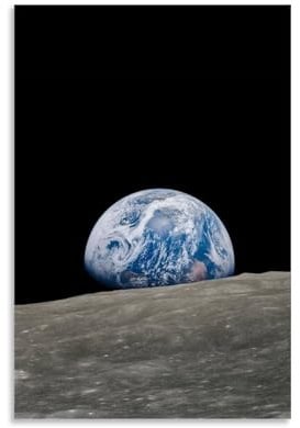 Earthrise (1) Weltraum-Poster, Büro, Raumdekoration, kosmischer Sternenhimmel, Wandkunst-Poster für Wanddekoration, 30 x 45 cm
