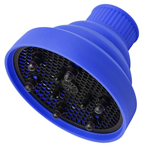 FONDOTIN de Pelo de Silicona para Secador de Viaje Accesorio para Cabello Rizado y Ondulado Material Premium y Duradero Secado Uniforme y Práctico Color Azul