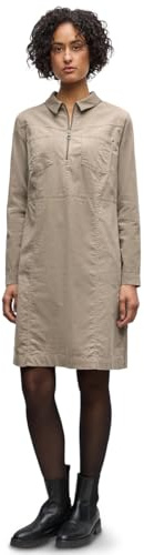 Street One 1408994 Robe en Velours côtelé avec Fermeture éclair, Beige Matin, 40 Femmes
