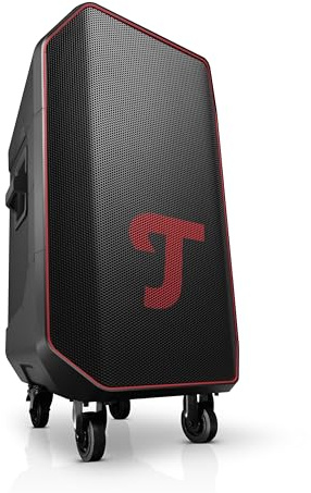Teufel ROCKSTER 2 Großer Bluetooth Lautsprecher Mobiles Event Sound System | mit Rollen, 440 W, mit Langer Akkulaufzeit, 380 mm Tieftöner, Schnellladefunktion, Robust Party Speaker