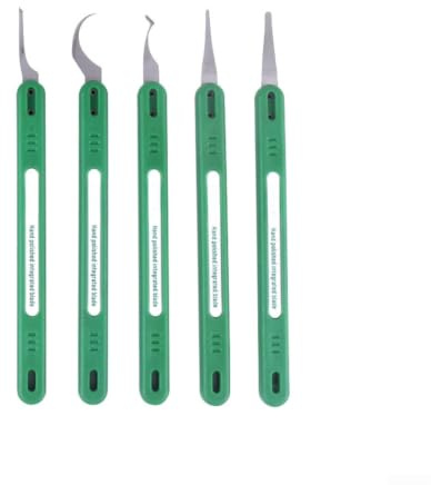 Integriertes Reparatur-Set für Telefon, Motherboard, IC, CPU-Festplatte, Klebstoffentfernung, hitzebeständig, handpoliert, Werkzeug-Set, grüne Farbe, ergonomisches Griff-Design, präzise Kontrolle