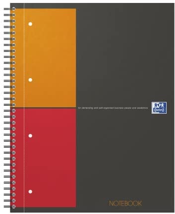 Oxford Notebook International A4, kariert, 160 Seiten, stabiler Kartondeckel