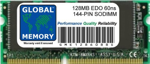 GLOBAL MEMORY 128 MB 60 ns 144 EDO SODIMM RAM für Laptops/notebooks